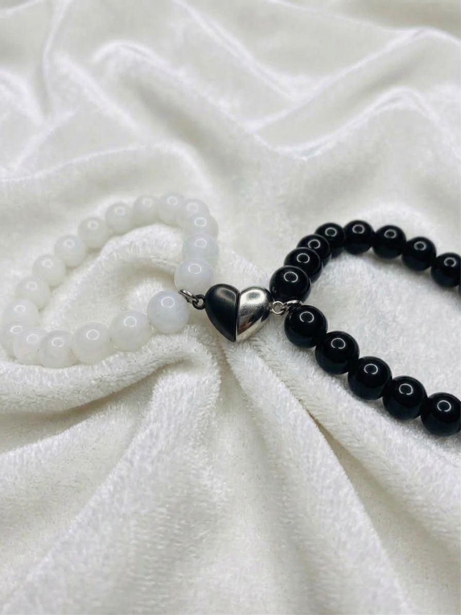 Magnetic Heart Couple Beaded Bracelets