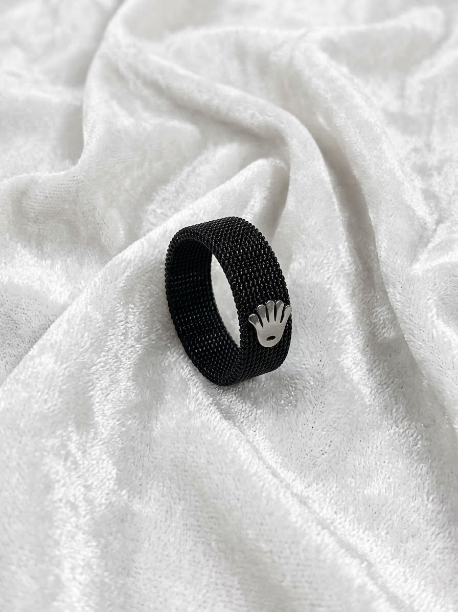 Black Rolex Crown Ring